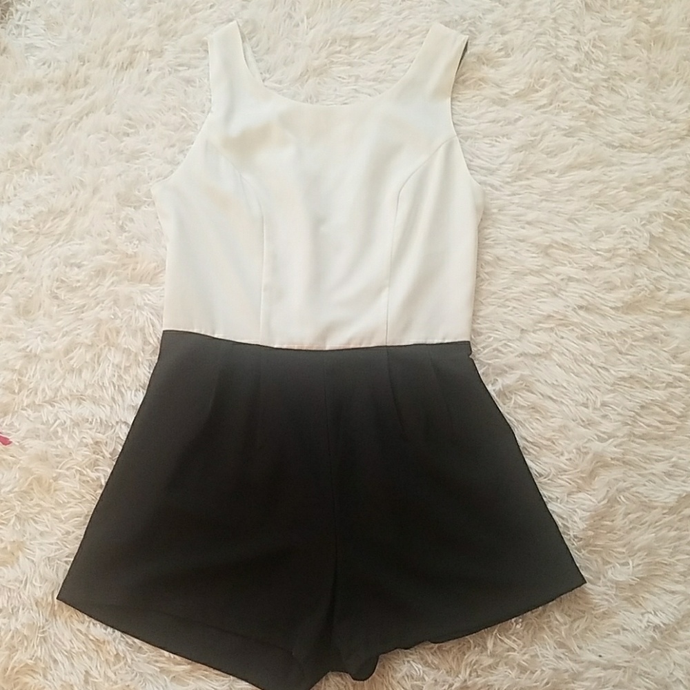Romper with lace.